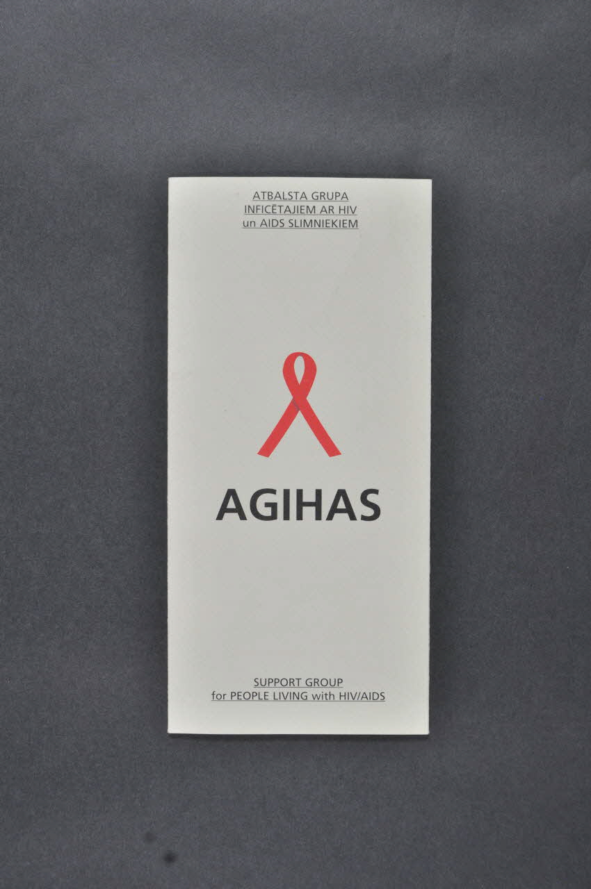 Agihas Dépliant AGIHAS. Support Group for People Living with HIV/AIDS Lettonie 1998 2005.121.22 Photo Mucem