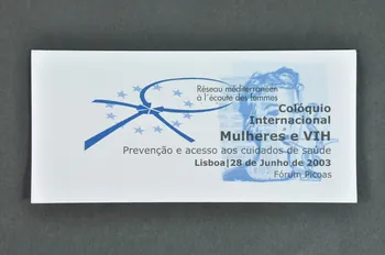 Abraço & Réseau Méditerranéen à L'écoute Des Dépliant "Coloquio Internacional Mulheres e VIH" (Colloque international femmes et VIH) Portugal 2003/6 2003.109.211  Photo Mucem