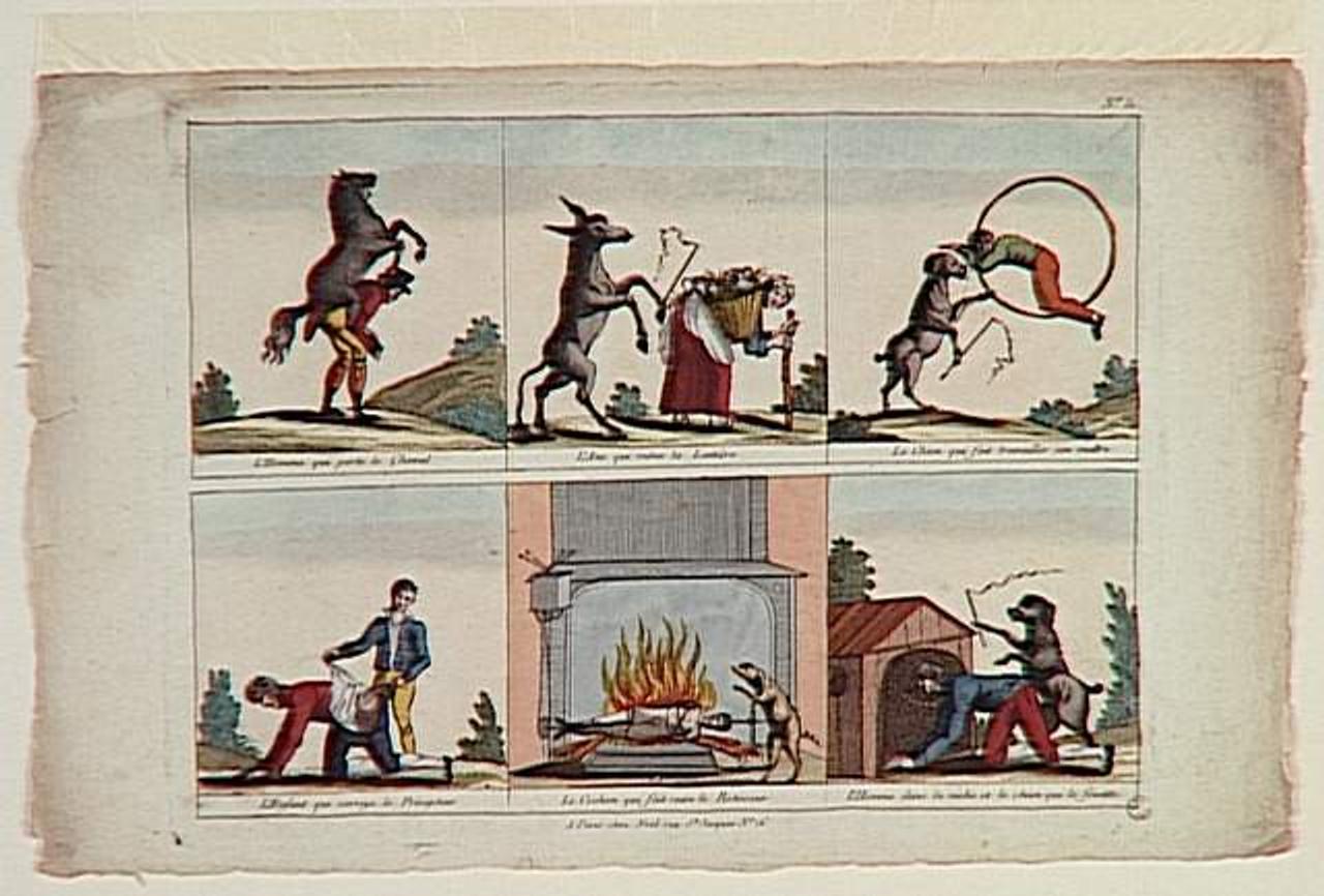 imagerie ancienne Le monde à l'envers 1953.12.121 Photo Mucem