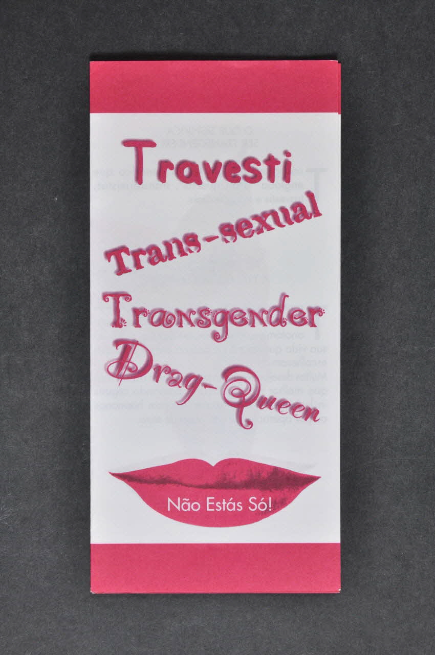 Abraço Et Ilga Portugal Dépliant "Travesti, Trans-sexual, Transgender, Drag-queen. Nao estas so !" (... tu n'es pas seul) Portugal 1997 2003.109.218 Photo Mucem