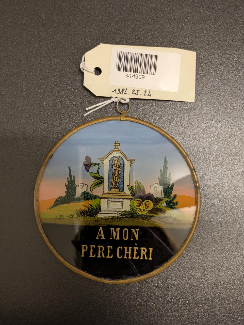 peinture sous verre A MON PERE CHERI 1984.25.24 Photo Mucem