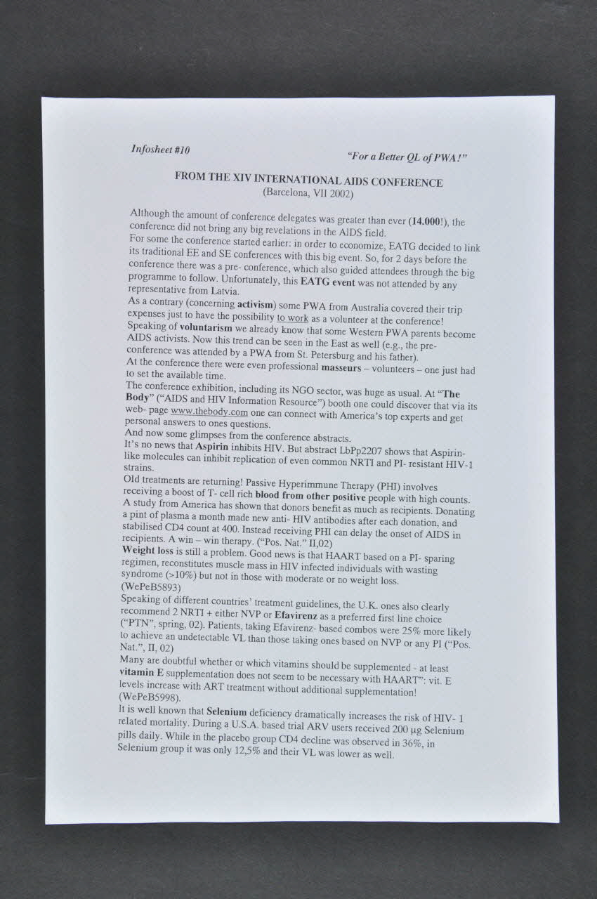 Agihas Feuille d'information Lettonie 2002 2005.121.40.11 Photo Mucem