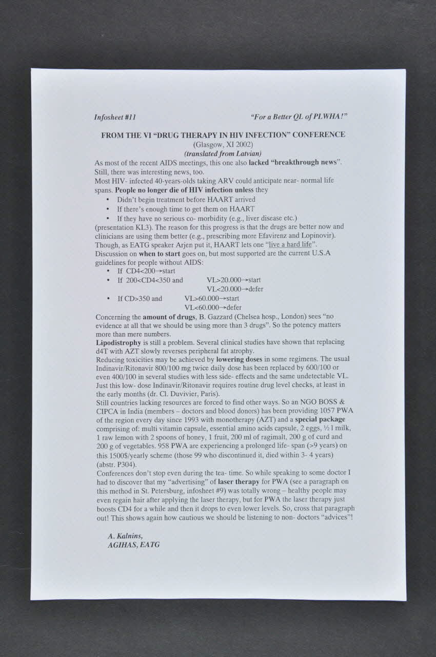 Agihas Feuille d'information Lettonie 2002 2005.121.40.12 Photo Mucem