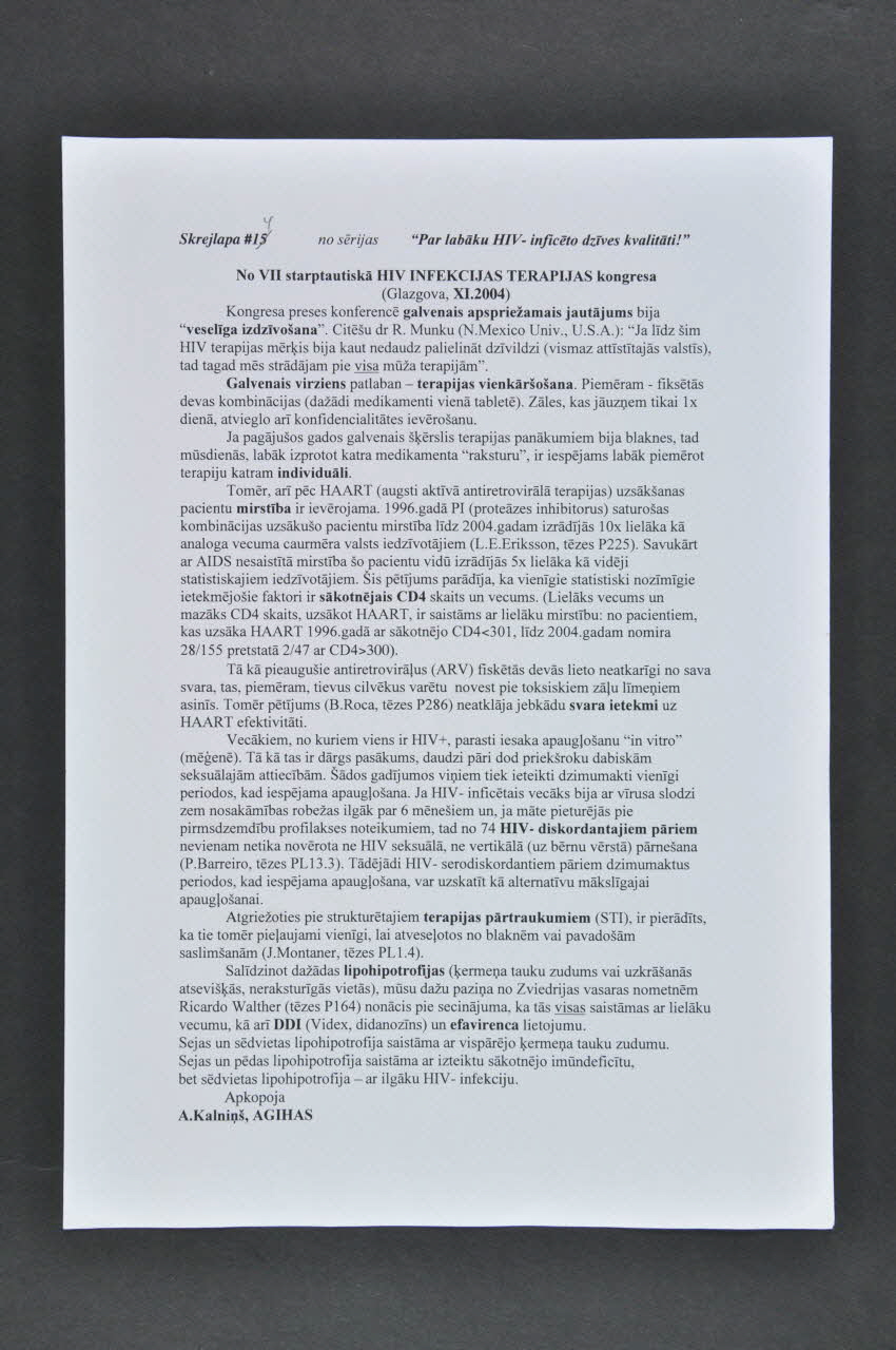 Agihas Feuille d'information Lettonie 2004 2005.121.40.15 Photo Mucem