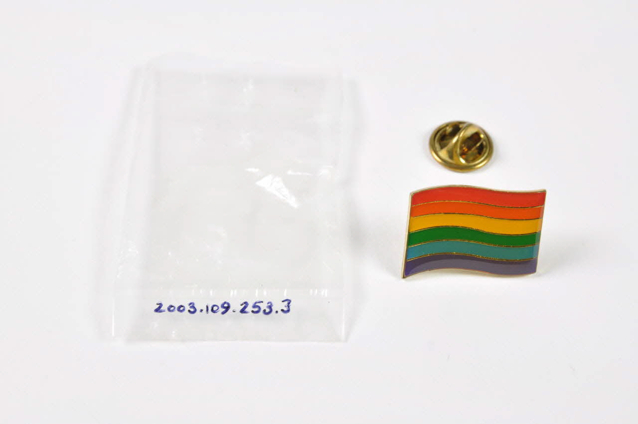 pin's Pin's   Drapeau arc en ciel 2003.109.253.1-3 Photo Mucem