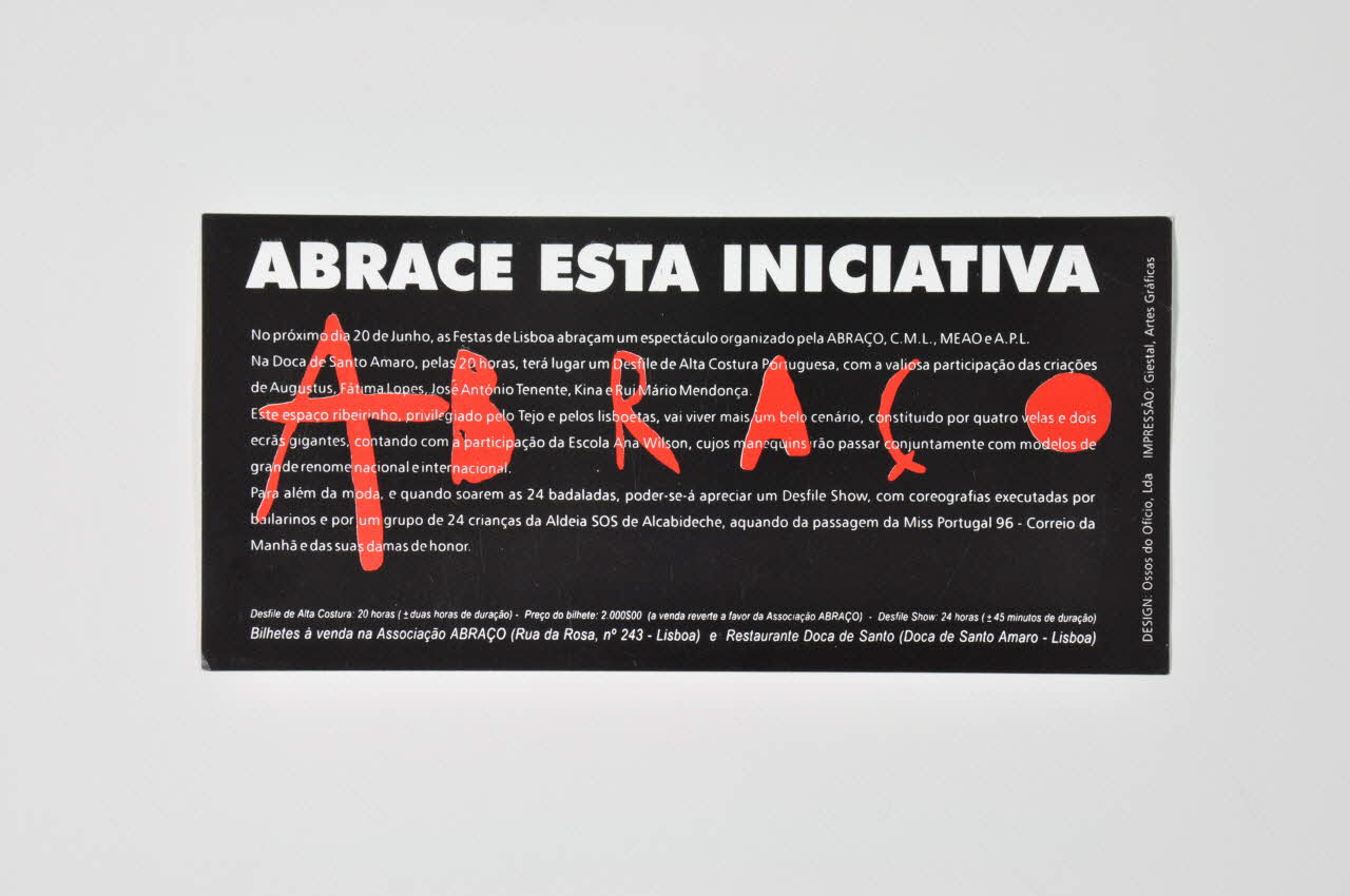 prospectus "Abrace esta iniciativa" 2003.109.259 Photo Mucem