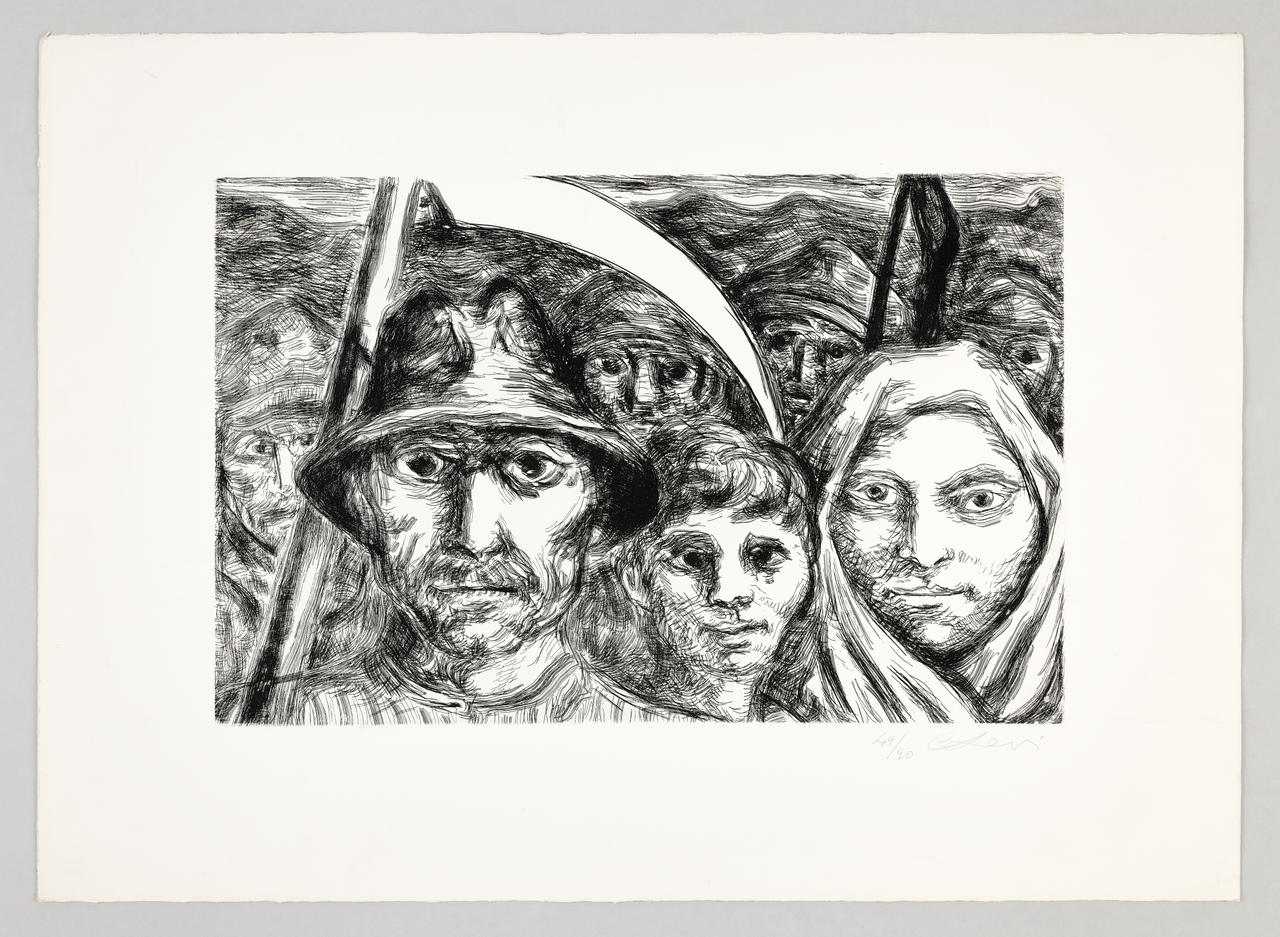 estampe Paysans révoltés (Contadini in rivolta) 2024.2.1 Photo Mucem / Marianne Kuhn