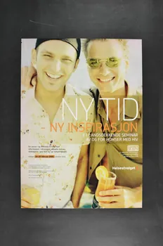 Helseutvalget, Aksept, Pluss-Lma affiche "Nye tid - Nye inspirasjon" (Nouvelle époque, nouvelle inspiration. Séminaire national pour et par les hommes gays vivant avec le VIH) Norvège 2005 2005.122.30 Photo Mucem