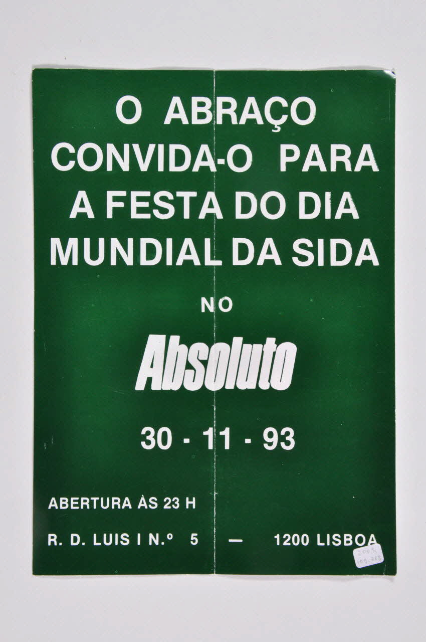 Abraço tract "O arco Iris nao mata" (L'arc de la colère n'est pas mort) Portugal 1993/11/30 2003.109.268 Photo Mucem
