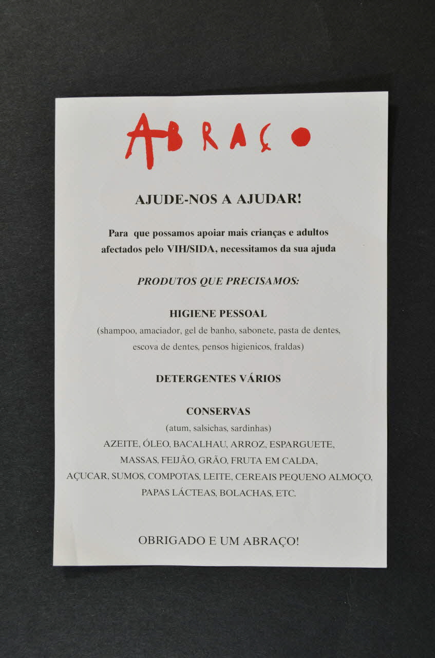 tract "Ajude-nos a ajudar !" (Aidez nous à aider) 2003.109.269 Photo Mucem