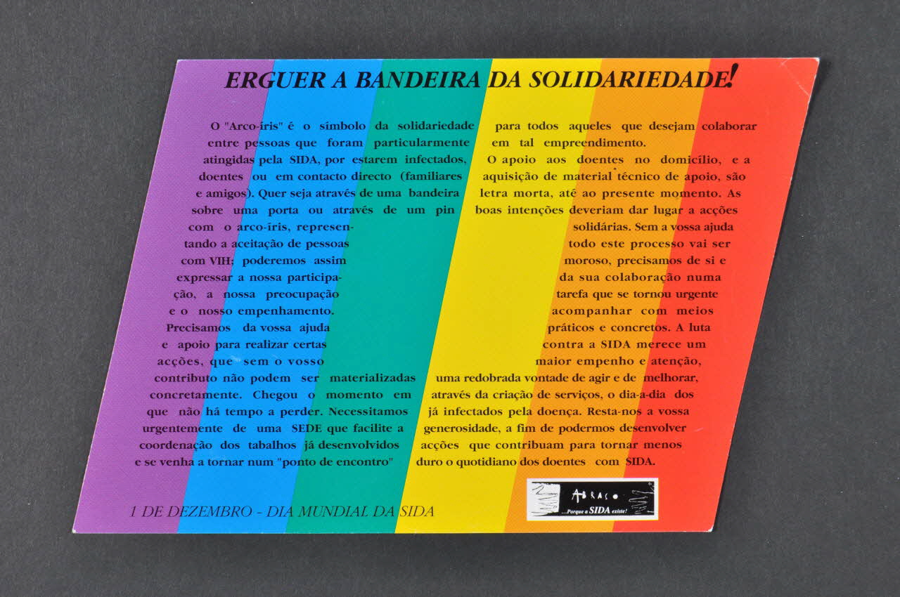 tract "Erguer a bandiera da solidariedade !" (Dresser un drapeau de solidarité) 2003.109.270 Photo Mucem