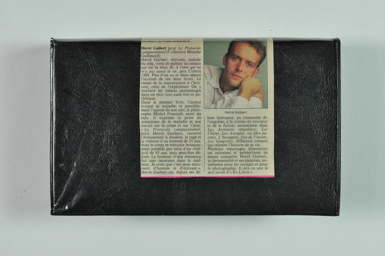 Ex Libris cassette vidéo Hervé Guibert, Ex Libris, 28 février 1991 France 1991 2005.123.1.1-2 Photo Mucem