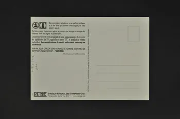 SNEG (Syndicat National des Entreprises Gaies) carte postale "On a parfois envie de se dire que baiser sans capote, ce n'est pas si grave..." France 2004/12 2005.123.10 Photo Mucem