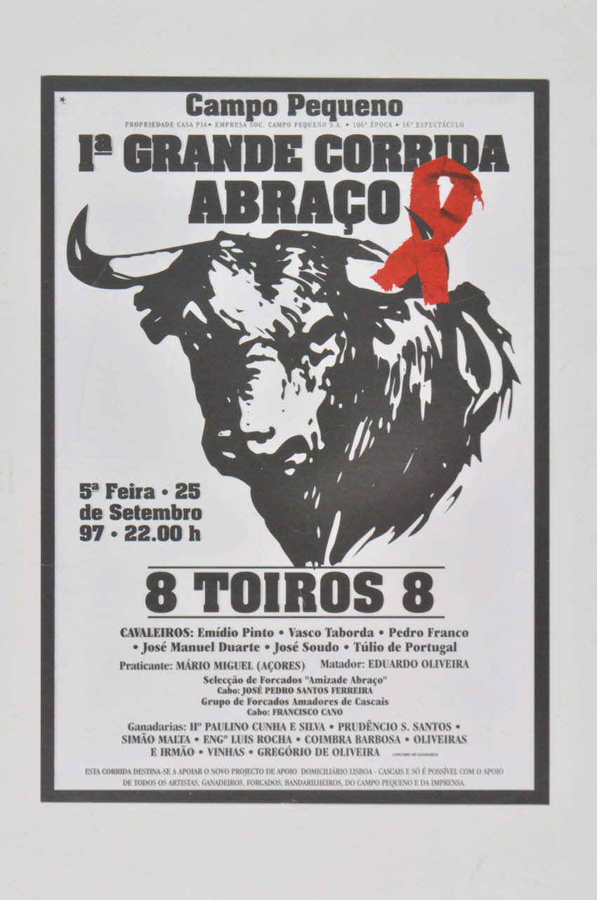 Abraço affichette "1° grande corrida abraço" Portugal 1997/9/25 2003.109.44 Photo Mucem