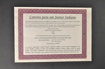 affichette "Convite para un Jantar Indiano" (Invitation à un dîner indien) 2003.109.46 Photo Mucem