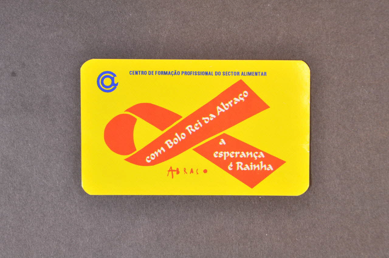 autocollant "Com bolo rei da abraço" (Avec un gâteau des rois venant d'Abraço) 2003.109.49 Photo Mucem