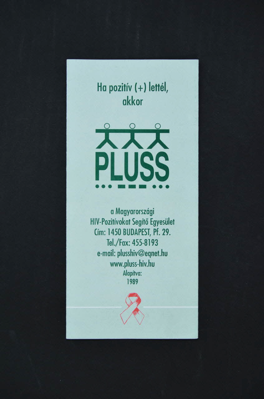 Dépliant Ha positiv (+) lettél, akkor 2005.124.17 Photo Mucem
