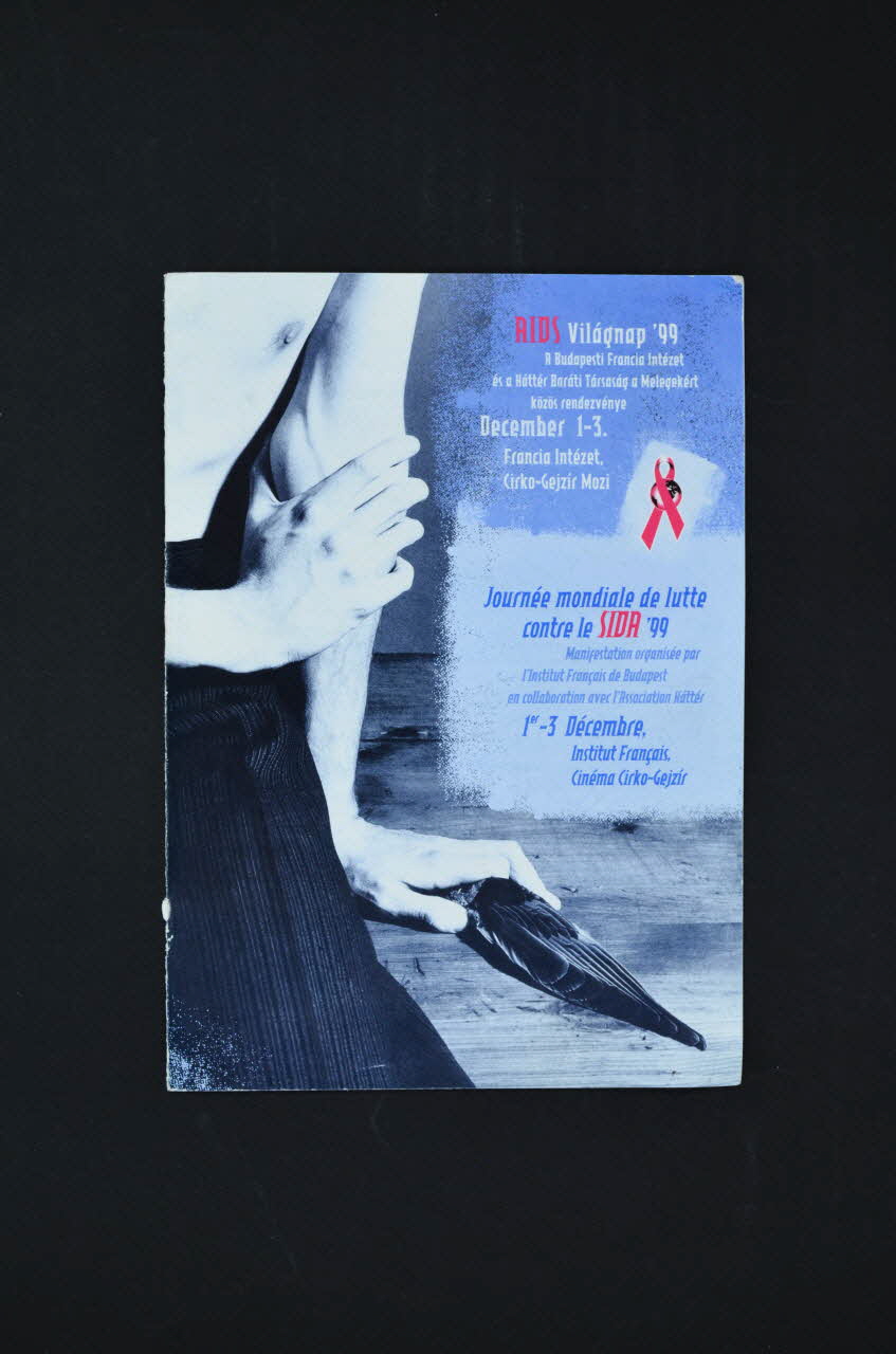 Hatter Et Institut Français De Budapest BROCHURE "Journée mondiale de lutte contre le sida 99" (en français et en hongrois) Hongrie 1999 2005.124.2 Photo Mucem