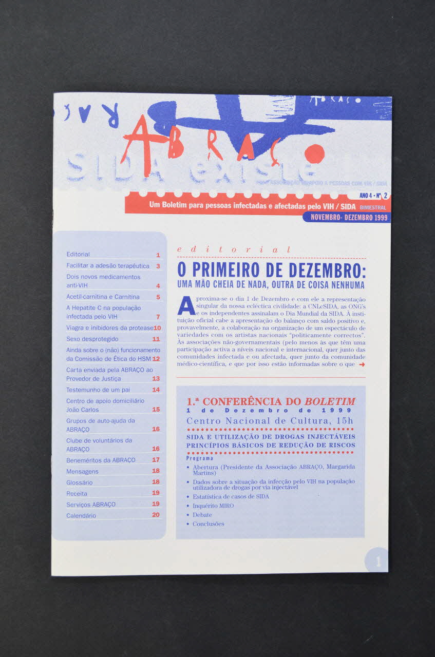 Abraço revue Abraço. Um Boletim para pessoas infectadas e afectadas pelo VIH/SIDA Portugal 1999 2003.109.79 Photo Mucem
