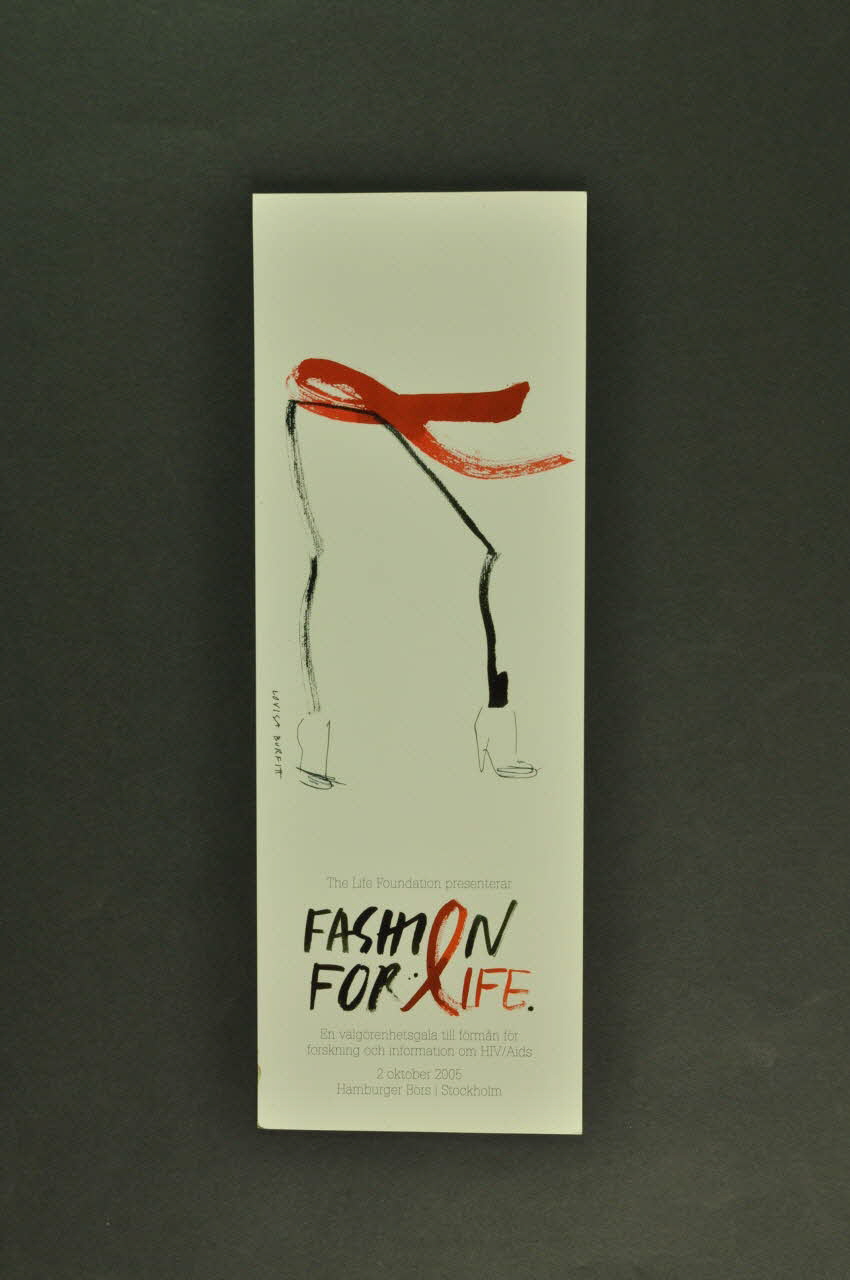 The Life Foundation CARTON D'INVITATION "Fashion for life" (La mode pour la vie) Suède 2005/10 2005.160.2 Photo Mucem