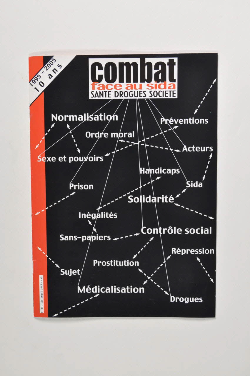 Combat face au Sida revue Combat face au sida, septembre 2005, n° 41 : "1995--2005 10 ans" France 2005/9 2005.162.4 Photo Mucem