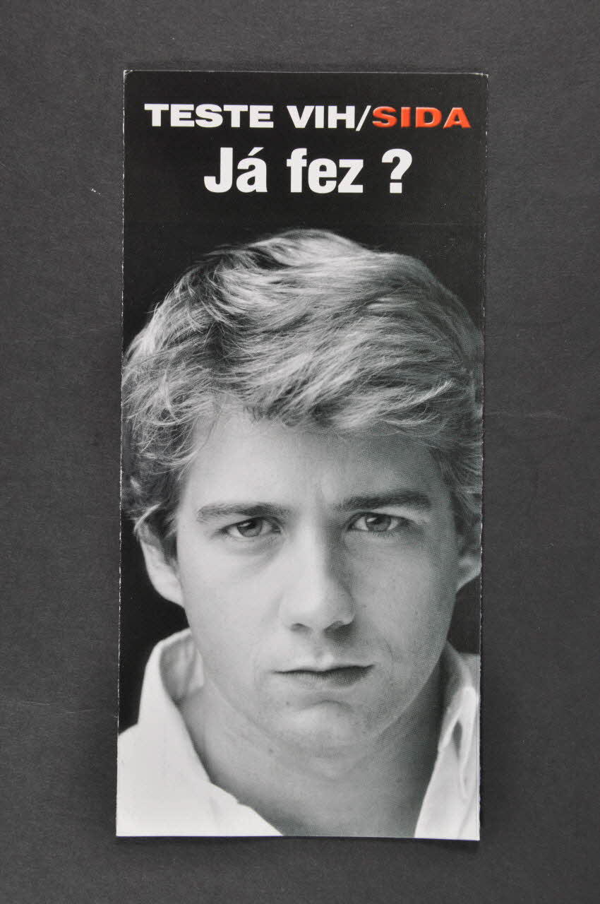 Ministerio Da Salude / Commisao Nacional Luta Dépliant "Teste VIH / SIDA Ja fez?" (Le test VIH/Sida Tout de suite ?) Portugal 2002 2003.110.14 Photo Mucem