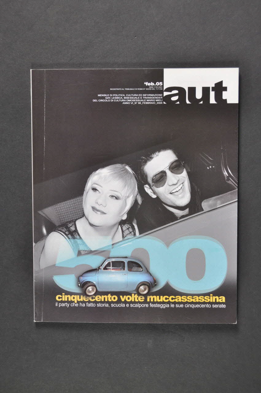 Circolo di Cultura Omosessuale Mario Mieli Bulletin associatif "Cinquecento volte muccassassina" (Cinq centième fois de Muccassassina) Italie 2005/2 2005.166.4 Photo Mucem