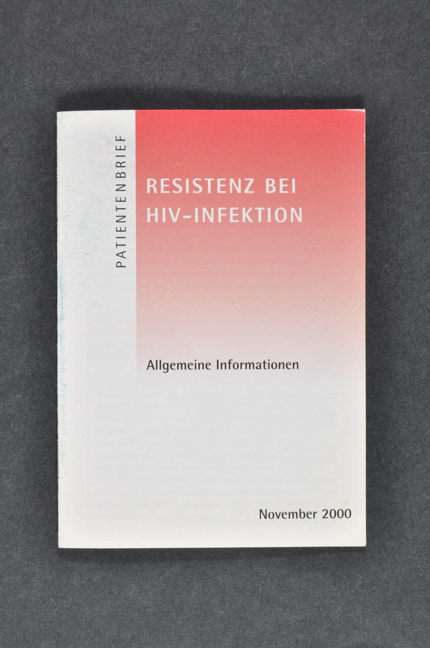 Glaxowellcome BROCHURE Allemagne 2000/11 2003.111.100 Photo Mucem