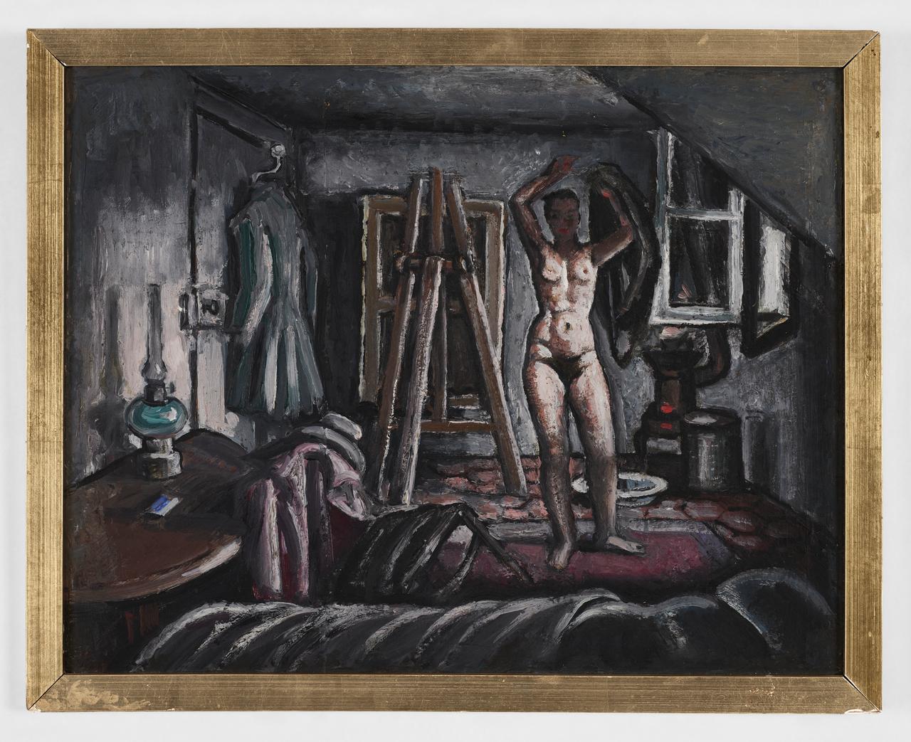 Jean Amblard tableau Atelier du peintre Ile-de-France, France 1934-1936 2025.26.3  Photo Mucem / Marianne Kuhn