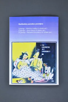 Family Planning Association, Lithuanian Positive BROCHURE "Apie Ziv ir AIDS linksmai"  (Catalogue d'oeuvres présentées à l'exposition : Humour et VIH/Sida) Lituanie 2004 2005.168.1  Photo Mucem