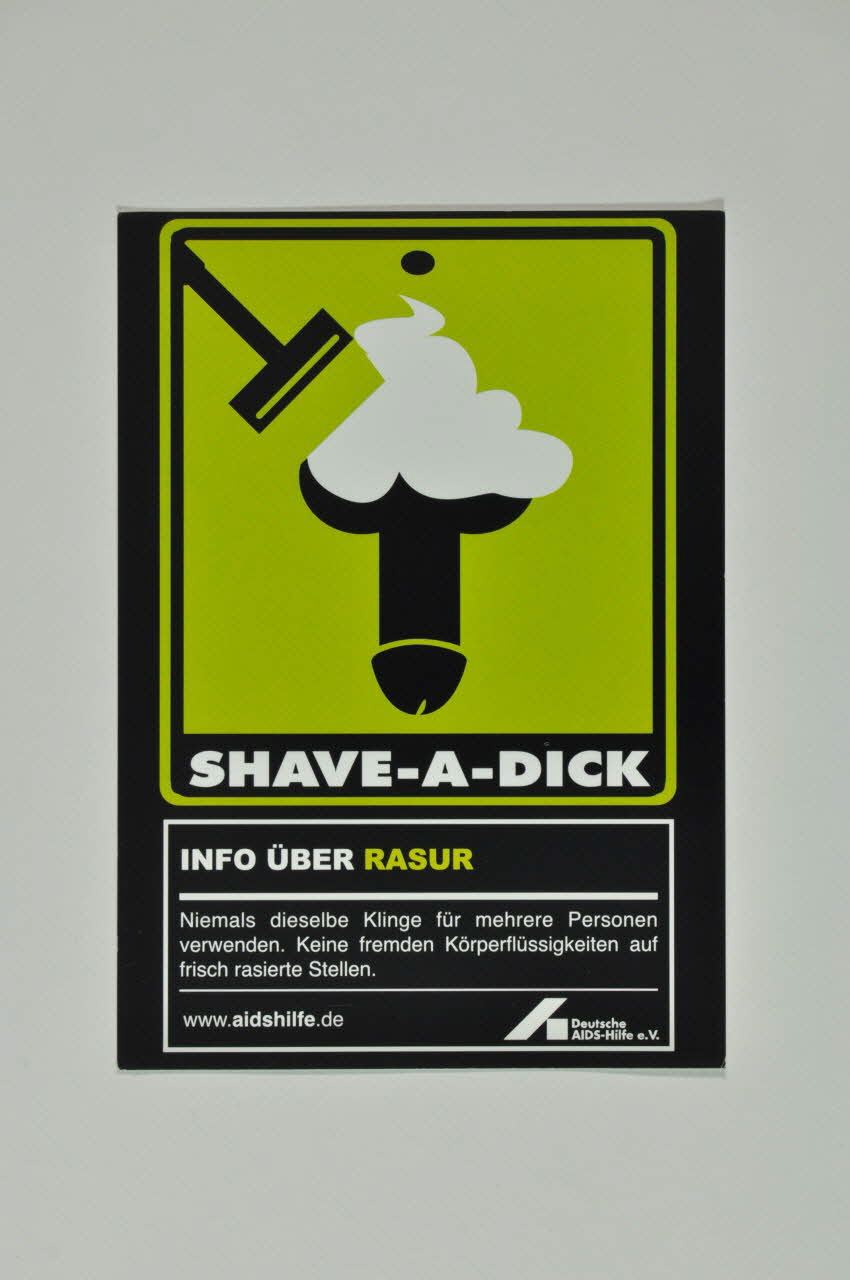 carte postale "Shave-a-dick" (Rase un sexe) 2003.111.107 Photo Mucem