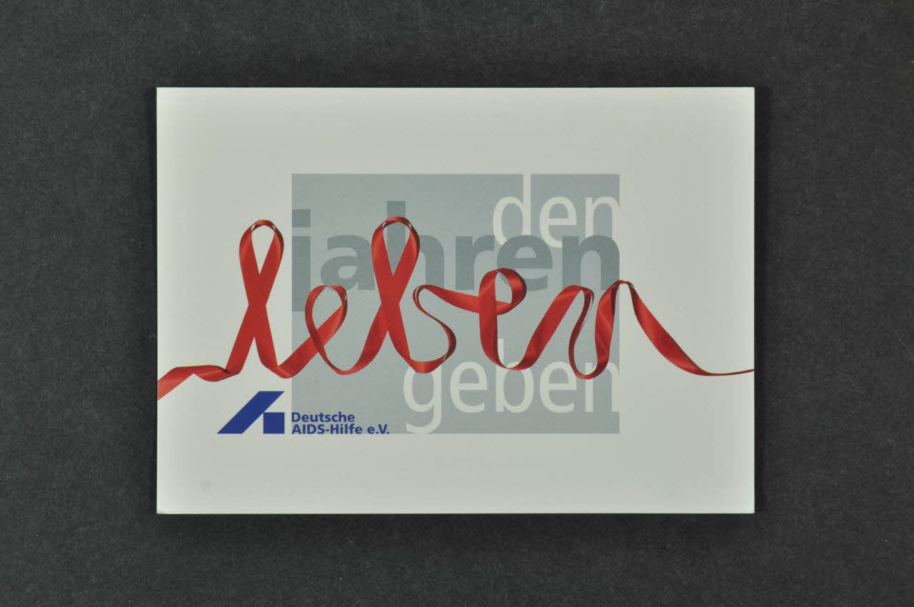 Deutsche Aids-Hilfe carte postale "Den jahren Leben geben" Allemagne 2003 2003.111.108 Photo Mucem
