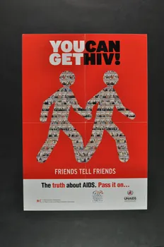 affiche "You can get HIV !" (Vous pouvez attraper le VIH) 2005.170.3 Photo Mucem