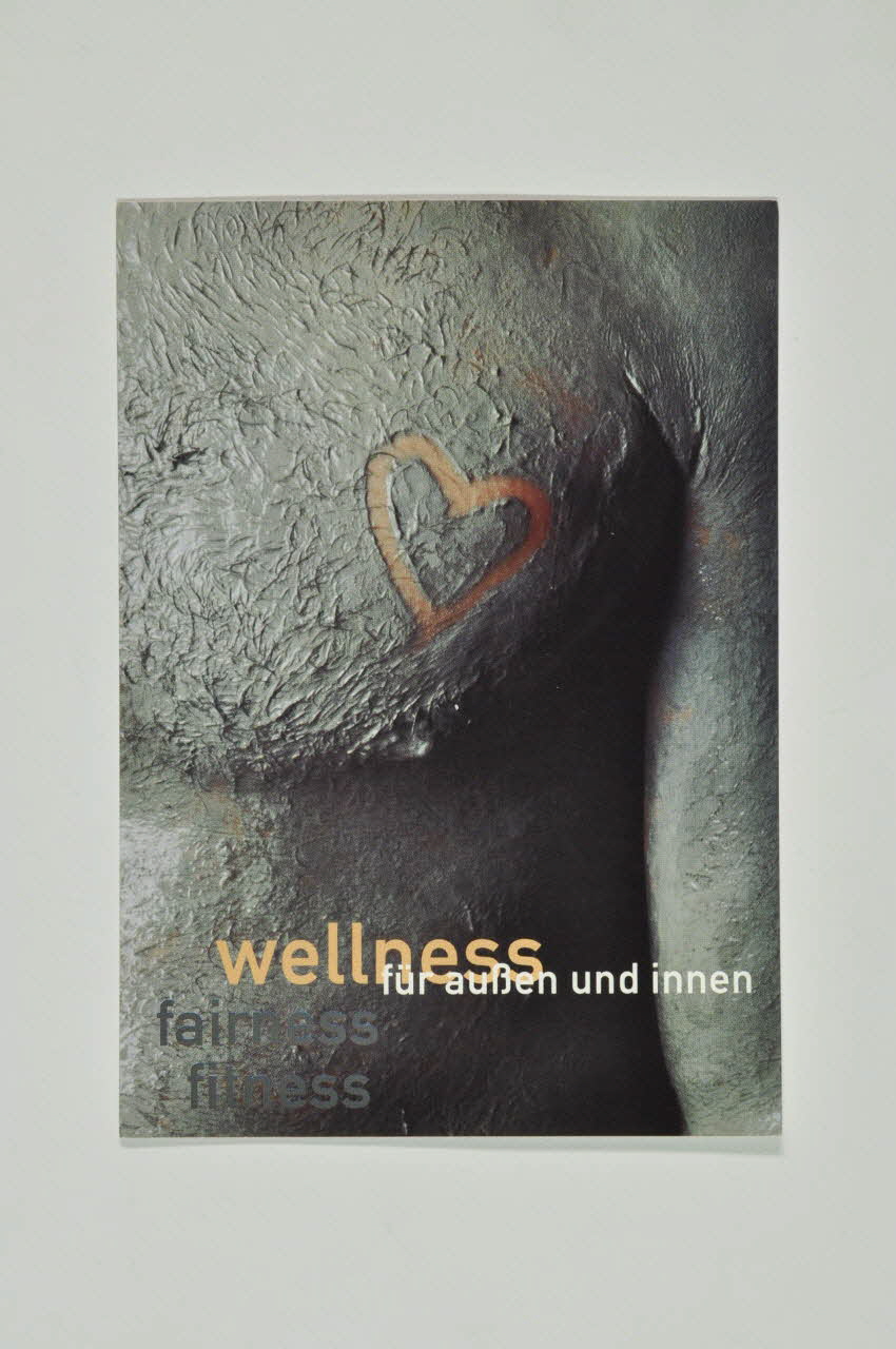 carte postale "Wellness, fairness, fitness / "für außen und innen" (Bien être, beauté, forme / pour soi et pour les autres ??) 2003.111.141 Photo Mucem