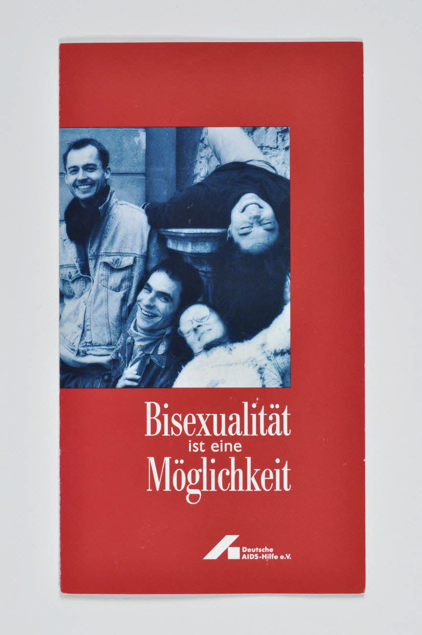 Deutsche Aids-Hilfe Dépliant "Bisexualität its eine Möglichkeit" (Il est possible d'être bisexuel) Allemagne 1999/12 2003.111.162 Photo Mucem
