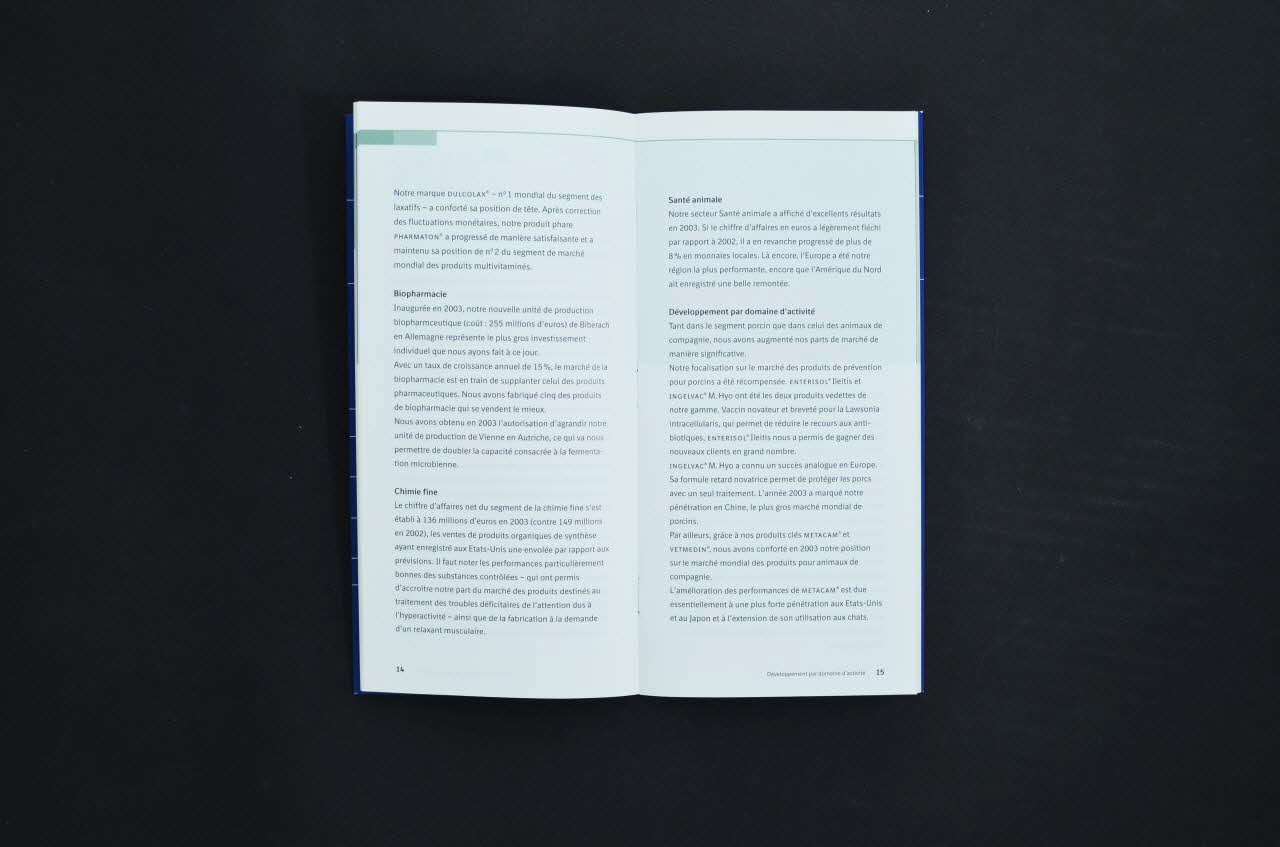 Boehringer BROCHURE Rapport sommaire 2003 France 2003 2004.167.4 Photo Mucem