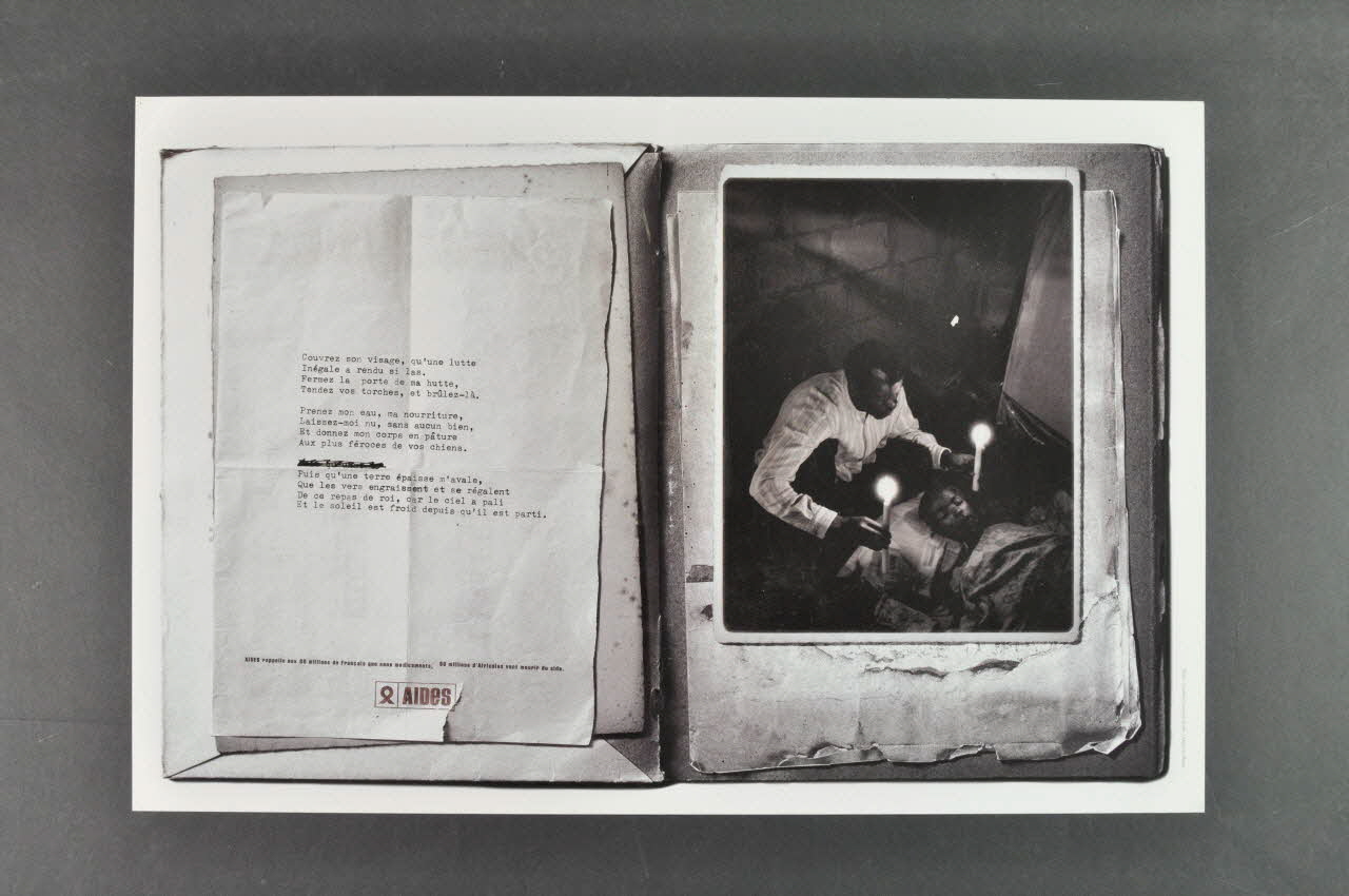 AIDES affiche "Couvrez son visage..." / Aides rappelle aux 80 millions de Français que sans médicaments, 80 millions d'Africains vont mourir du sida" France 2004 2004.168.4 Photo Mucem