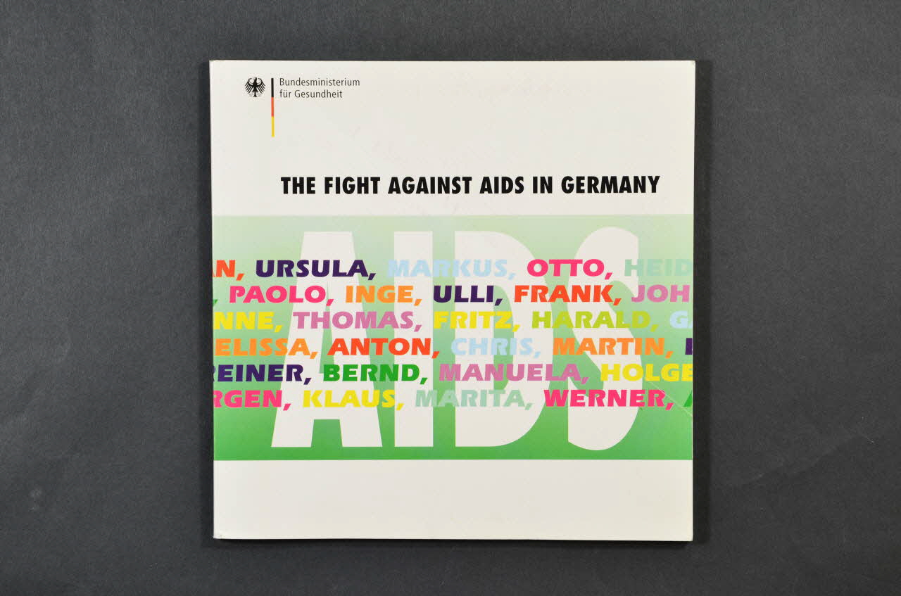 Bzga, Bonn BROCHURE "The fight against AIDS in Germany" Allemagne 1999 2004.170.9.1-2 Photo Mucem