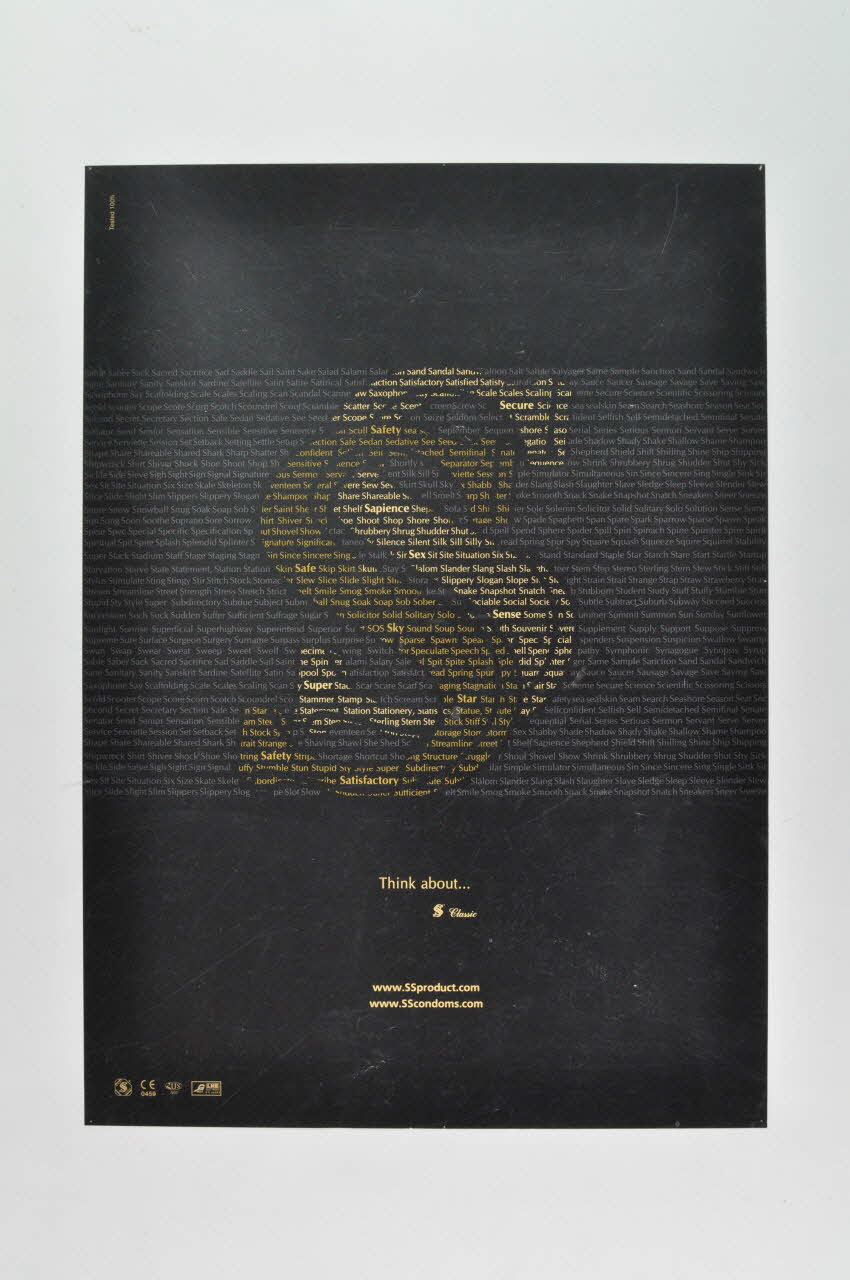 SS Condoms affiche "Think about" (Pensez-y) Arménie 2004 2004.171.1 Photo Mucem