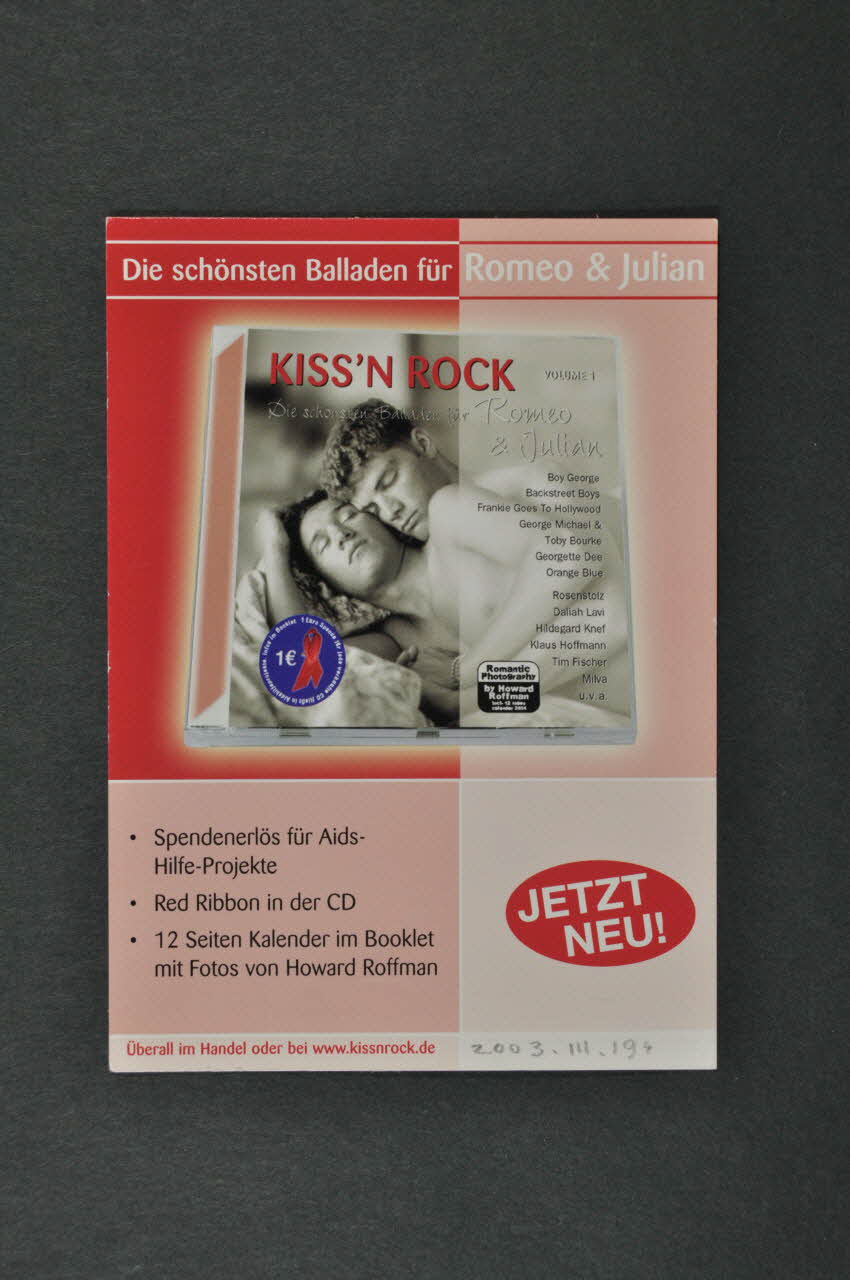 Colita, Choice Of Music carte "Kiss'n Rock" Allemagne 2003 2003.111.194 Photo Mucem