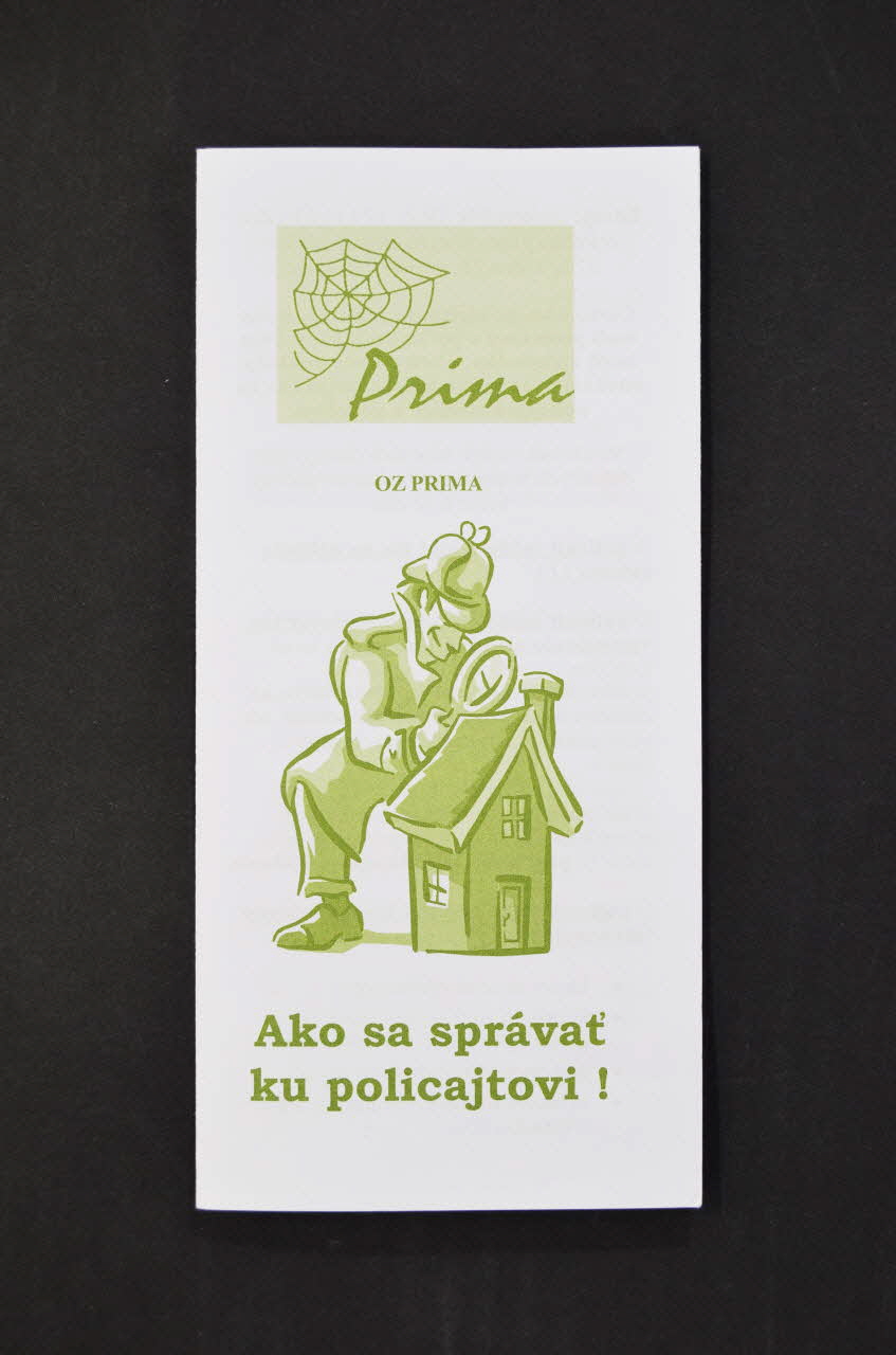 Dépliant "Ako sa spravat ku policajtobi !" 2005.177.11 Photo Mucem