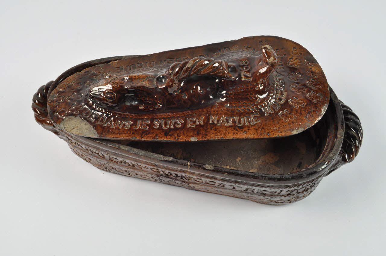 Jean Guincestre terrine Haute-Normandie, France 1768 1953.50.1.1-2 Photo Mucem