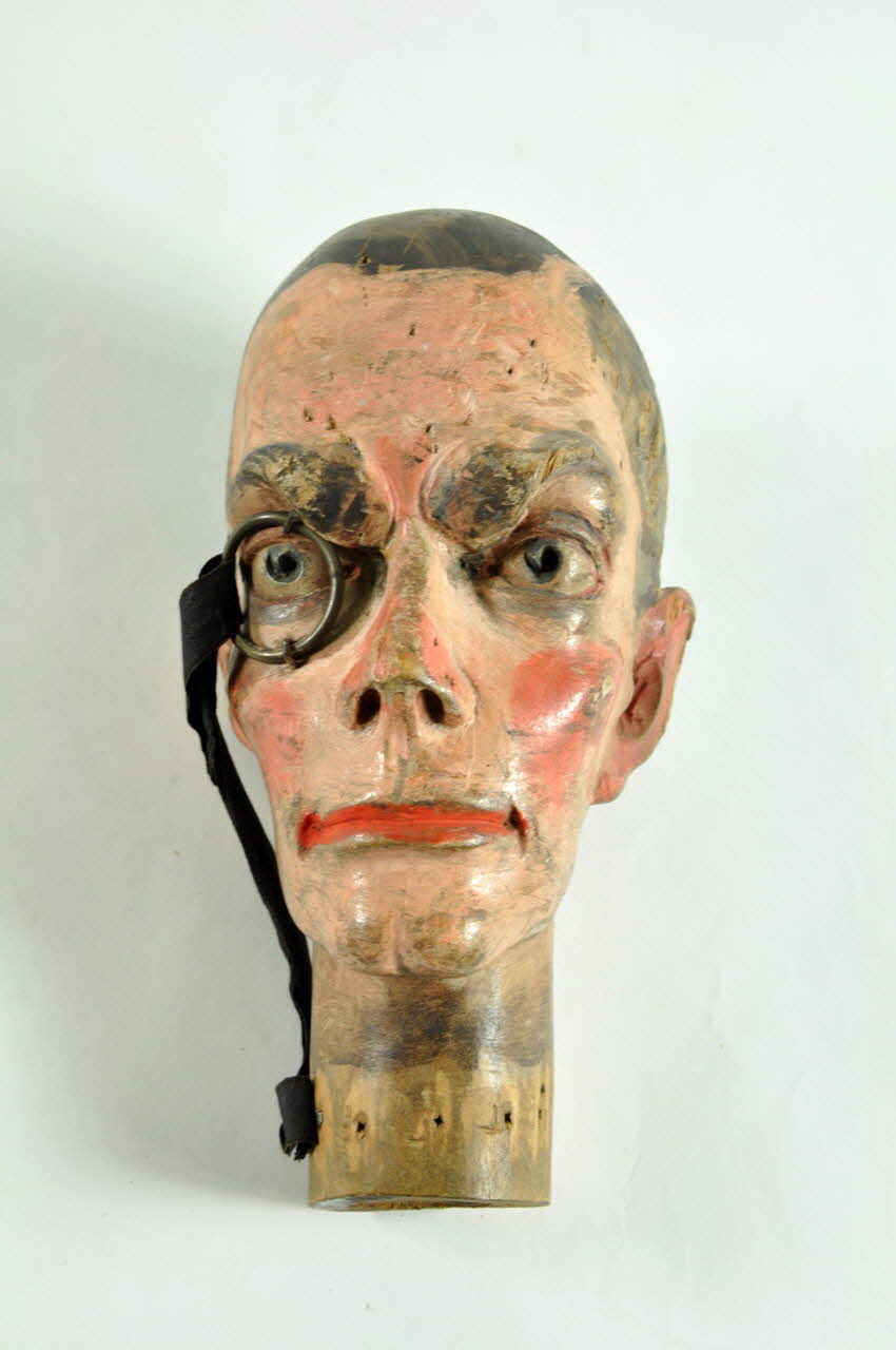 tête de marionnette Joseph Chamberlain 1953.52.1 Photo Mucem