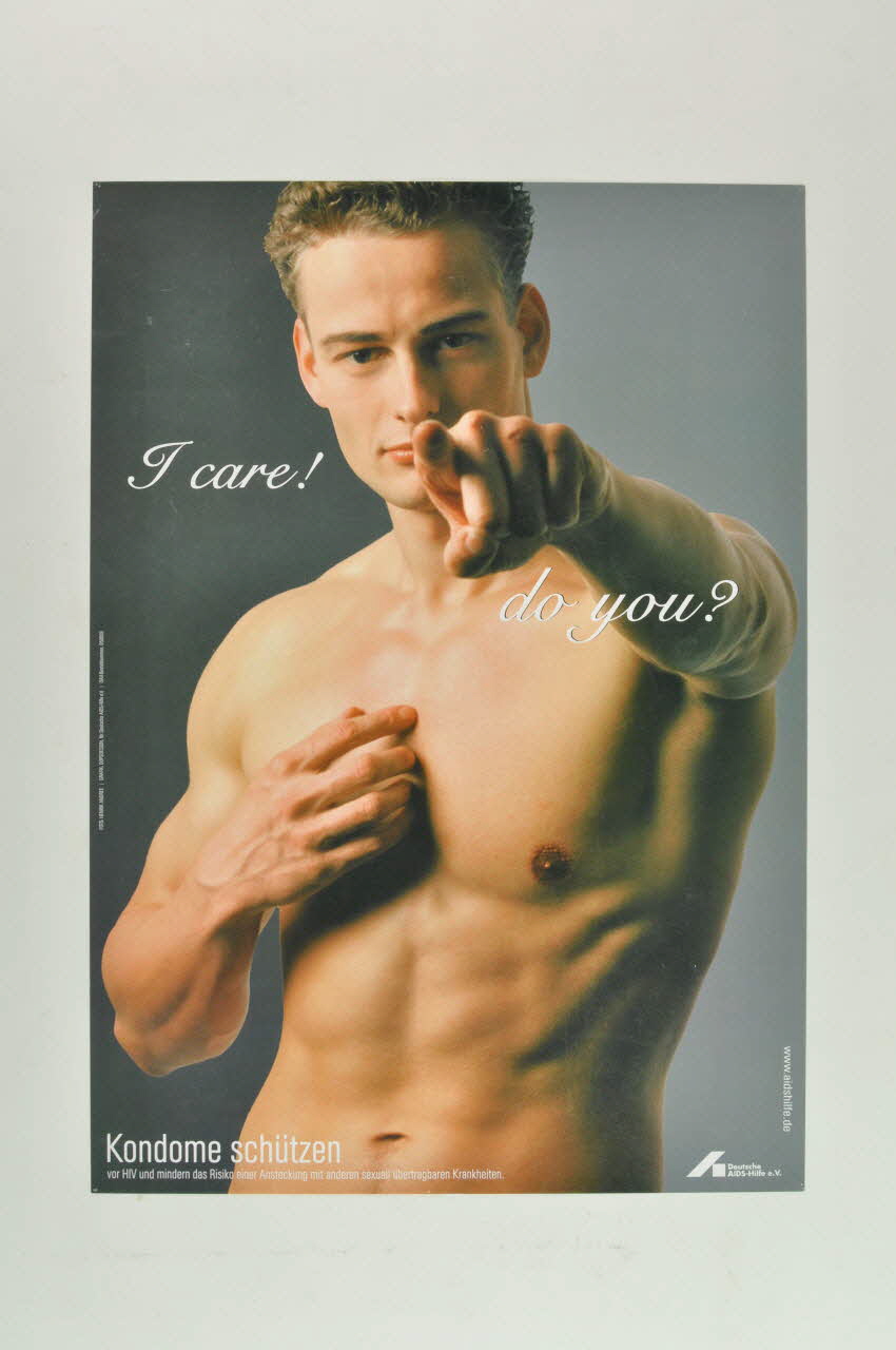 affiche "I care do you? / Kondome schützen" (Cela me concerne. Et vous? / Les préservatifs protègent) 2003.111.3 Photo Mucem