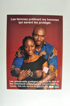 France. Ministère de la santé et de la protection sociale affiche "Les femmes préfèrent les hommes qui savent les protéger" France 2004 2004.193.2 Photo Mucem