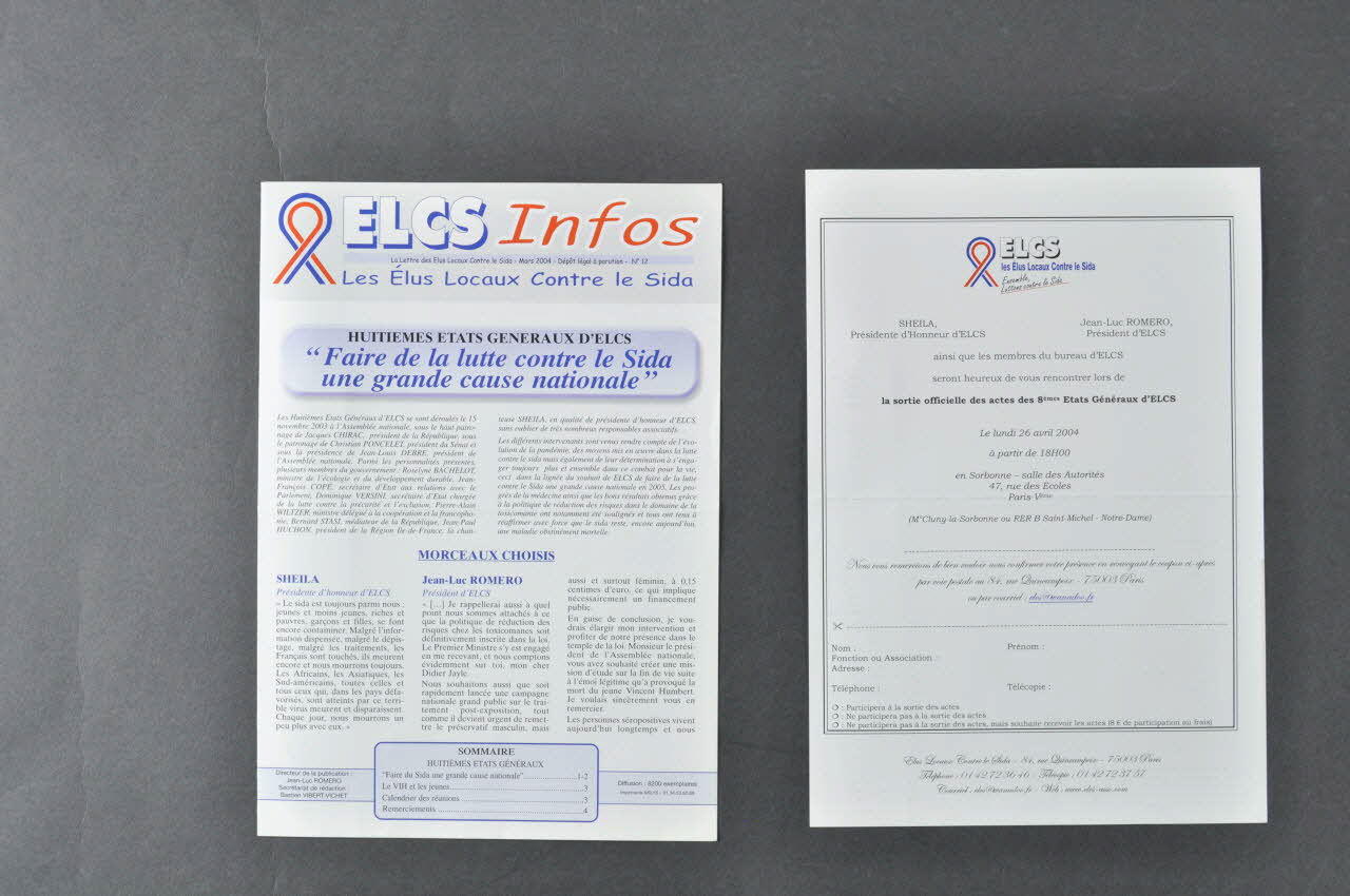 Jean-Luc Romero-Michel Bulletin associatif ELCS Infos mars 2004, n°12 France 2004/3 2004.194.1.1-2 Photo Mucem