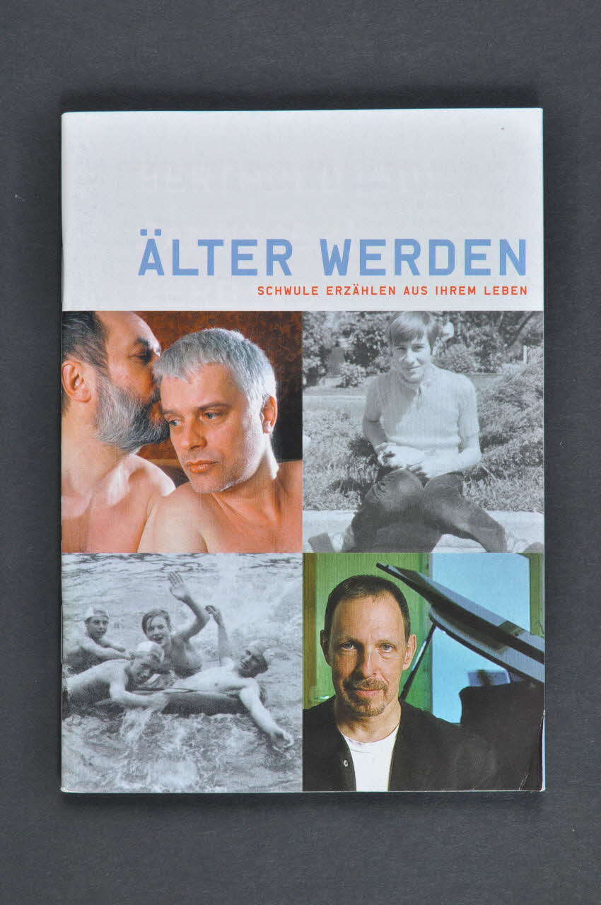 Deutsche Aids-Hilfe BROCHURE "Alter werden. Schwule erzählen aus ihrem Leben" (Devenir âgé. Récits d'homosexuels sur leurs vies) Allemagne 2002/12 2003.111.58 Photo Mucem