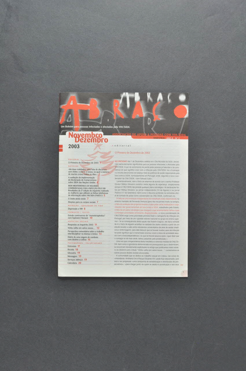 Abraço Bulletin associatif "Abraço" novembre décembre 2003 Portugal 2003 2004.197.3 Photo Mucem