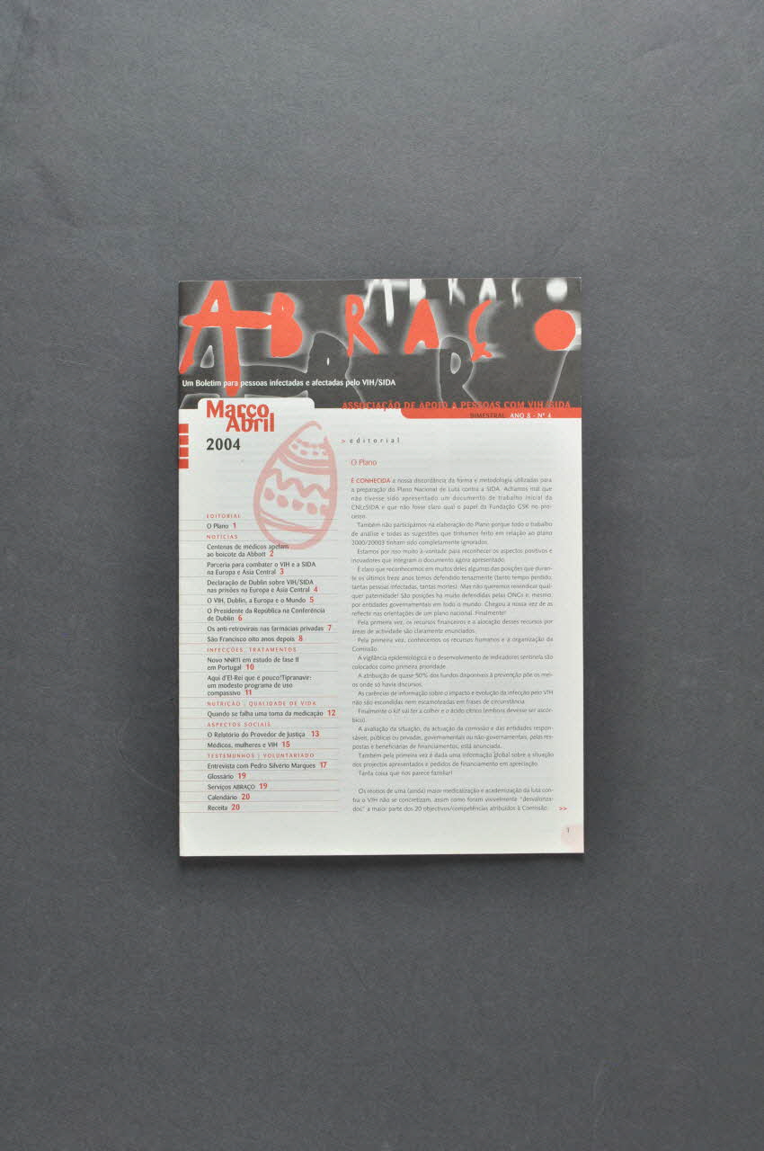 Abraço Bulletin associatif "Abraço" n° 4 mars avril 2004 Portugal 2004 2004.197.4 Photo Mucem