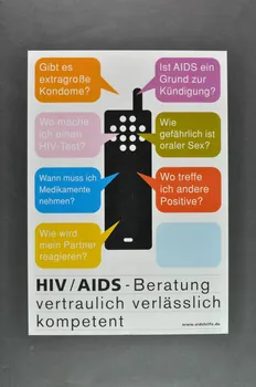 affiche "HIV/AIDS Beratung..." (Consultation VIH/sida...) 2003.111.7 Photo Mucem